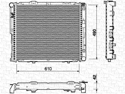 MAGNETI MARELLI radiatorius, variklio aušinimas 350213744000